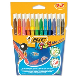 Bic Kid Felt Tip Colouring Pens [Pack 12]